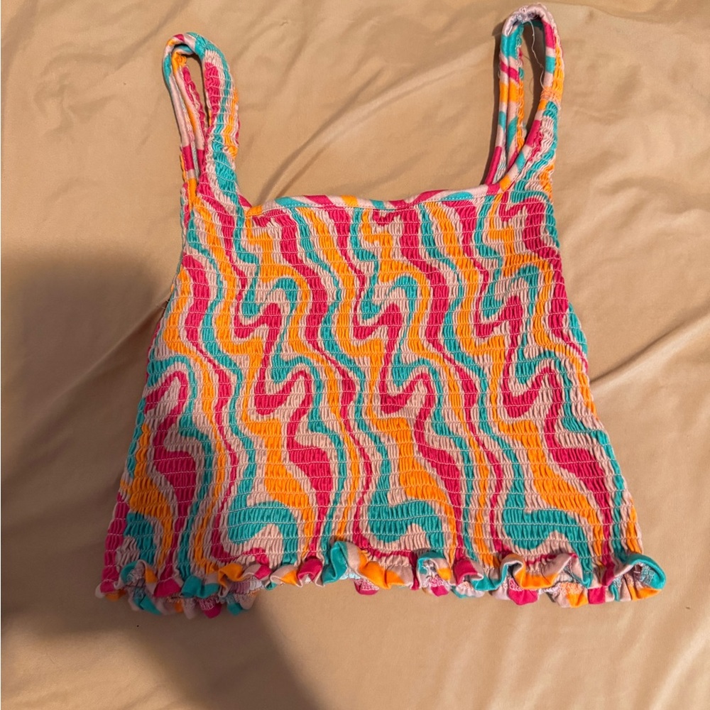 Colorful Women's Smocked Top